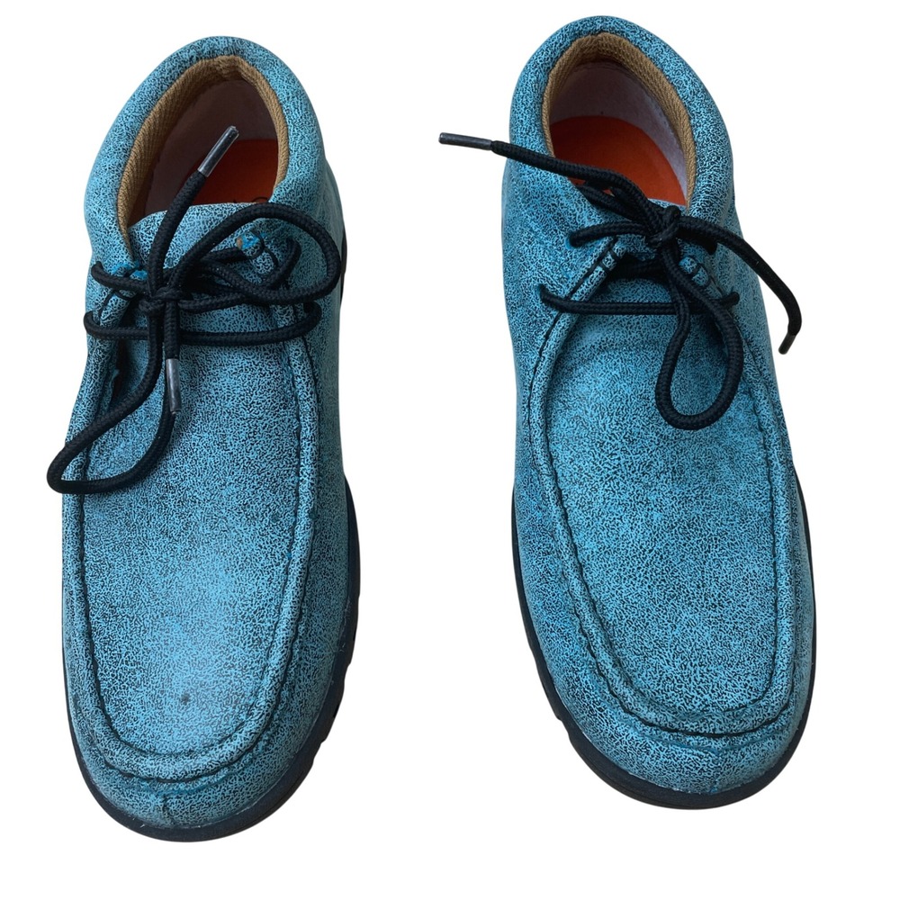 Ferrini Rogue Blue Leather Upper Lace Up Ankle Chukka Boots Womens Size 7.5 NWOT